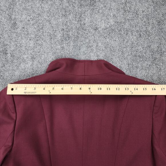 Brooks Brothers Blazer Women 14 Maroon Italy Wool Blend Lined Jacket Career Coat - Picture 5 of 16